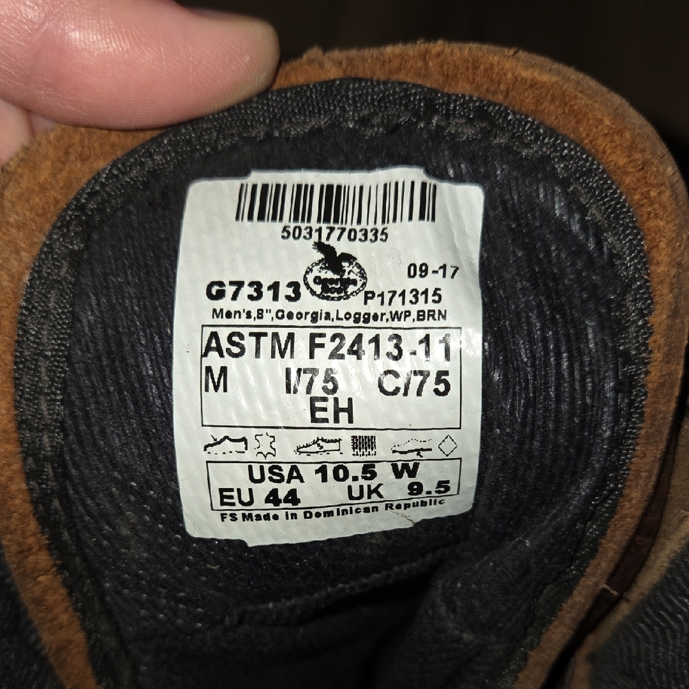 Georgia Boot Brown Leather Work Boots - Picture 5 of 5